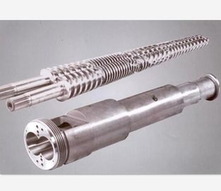 China Spray Bimetallic Coating Conical Twin Screw Barrel For Double Screw Extruder distributor