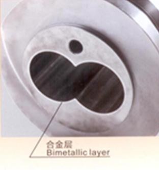 Durable PVC Plastic Extruder Spare Parts , Bimetallic Screw Barrel 0.015mm Straight