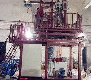 China Blown Film Plant With Double Station Wing Machine 90-110Kg/H Output supplier