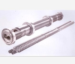 China Durable Bimetallic Parallel Twin Screw And Barrel For Double Screw Extruder Machine supplier