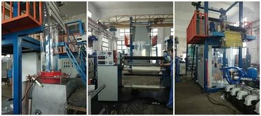 Plastic Extrusion PVC Film Blowing Machine , 600 - 1000mm Width PVC  Shrink Film Machine supplier