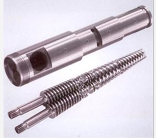 Durable PVC Plastic Extruder Spare Parts , Bimetallic Screw Barrel 0.015mm Straight supplier