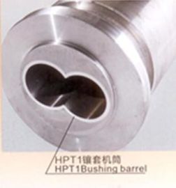 Durable PVC Plastic Extruder Spare Parts , Bimetallic Screw Barrel 0.015mm Straight supplier